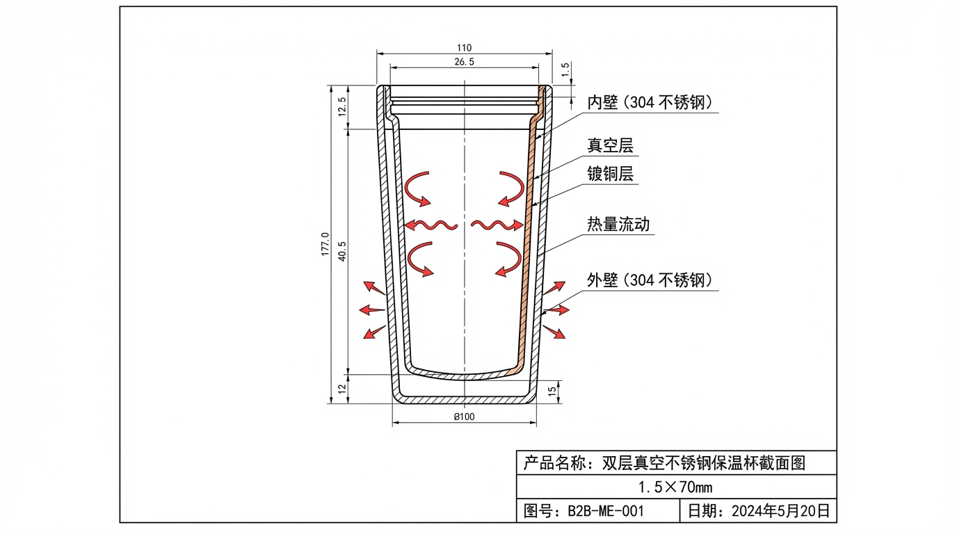 雙層真空保溫技術解析：材料工程師揭秘304與316不鏽鋼的保溫效能差異